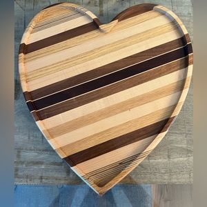 - David Levy of Davis, CA Handmade Wood Heart Shaped Tray Cutting Board